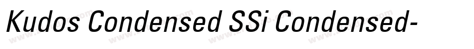 Kudos Condensed SSi Condensed字体转换